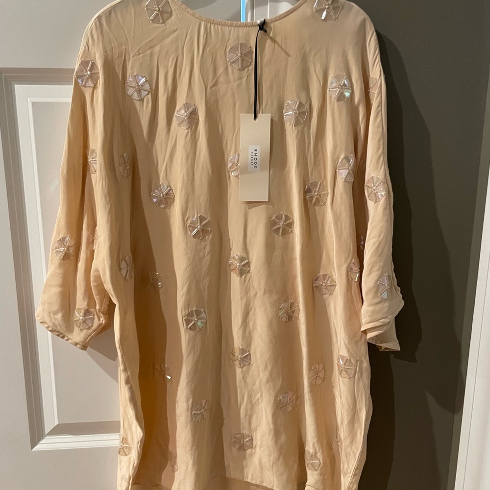 RHODE Elegant Cream Embellished Top